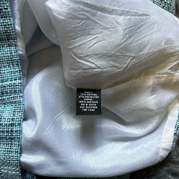 Premise Skirt Womens 8 Blue Pencil Tweed Pattern KneeLength Zip Closure - Picture 3 of 5